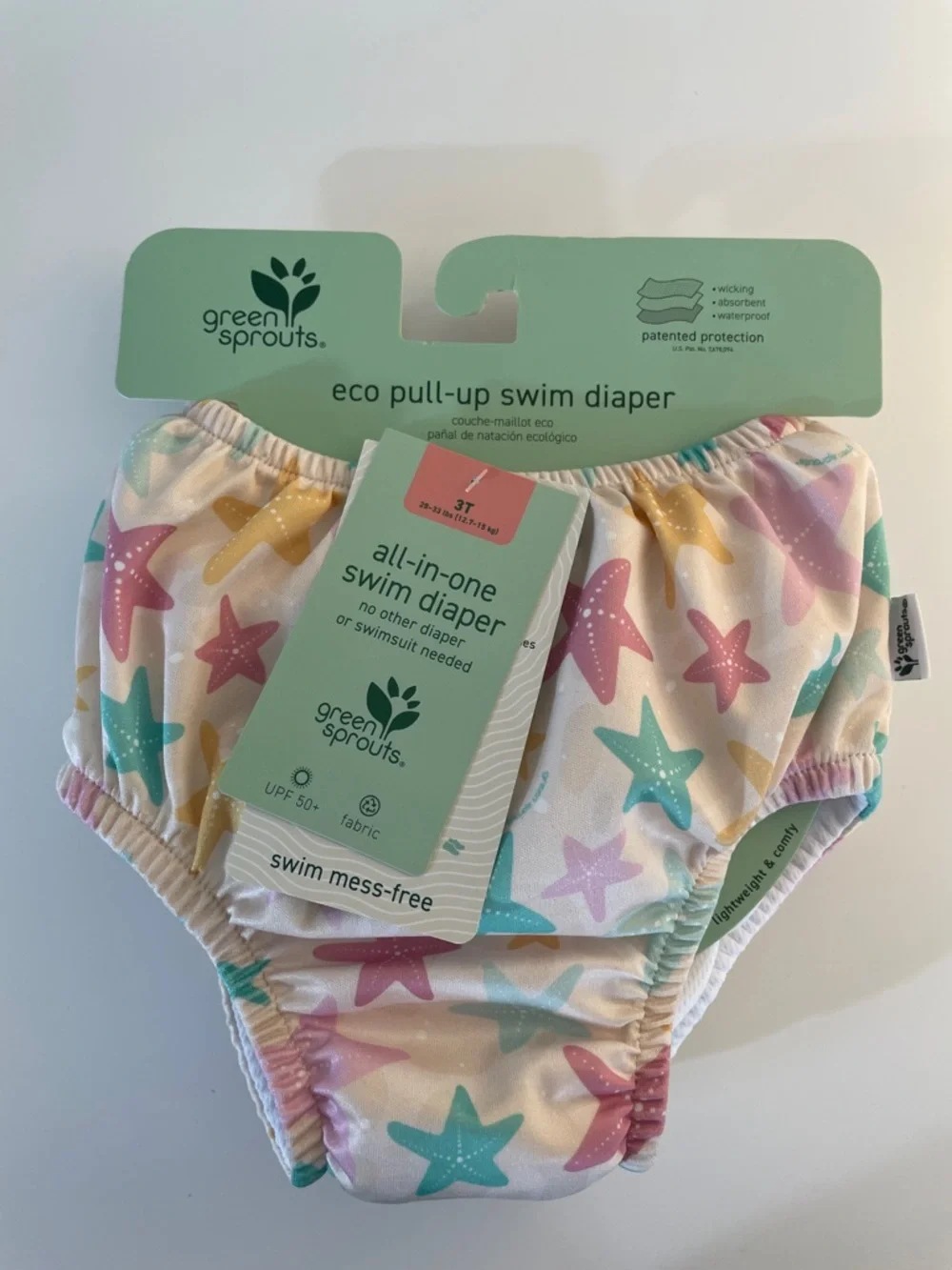 Eco Pull-Up Swim Diaper - Starfish Print (Pastel)